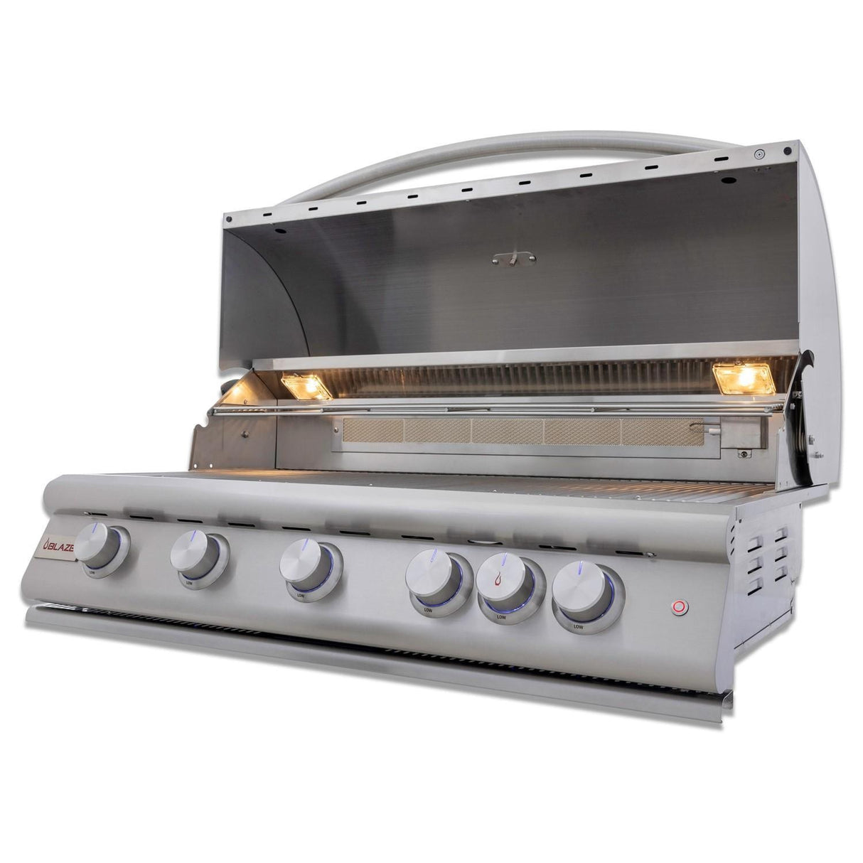 40-Inch 5-Burner Built-In Natural Gas Grill w/ Lift-Assist Hood & Rear Infrared Burner