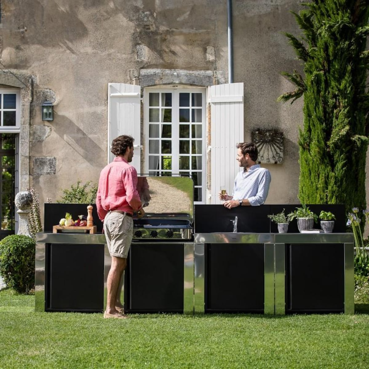 Burner Natural Gas Plancha Straight Outdoor Kitchen